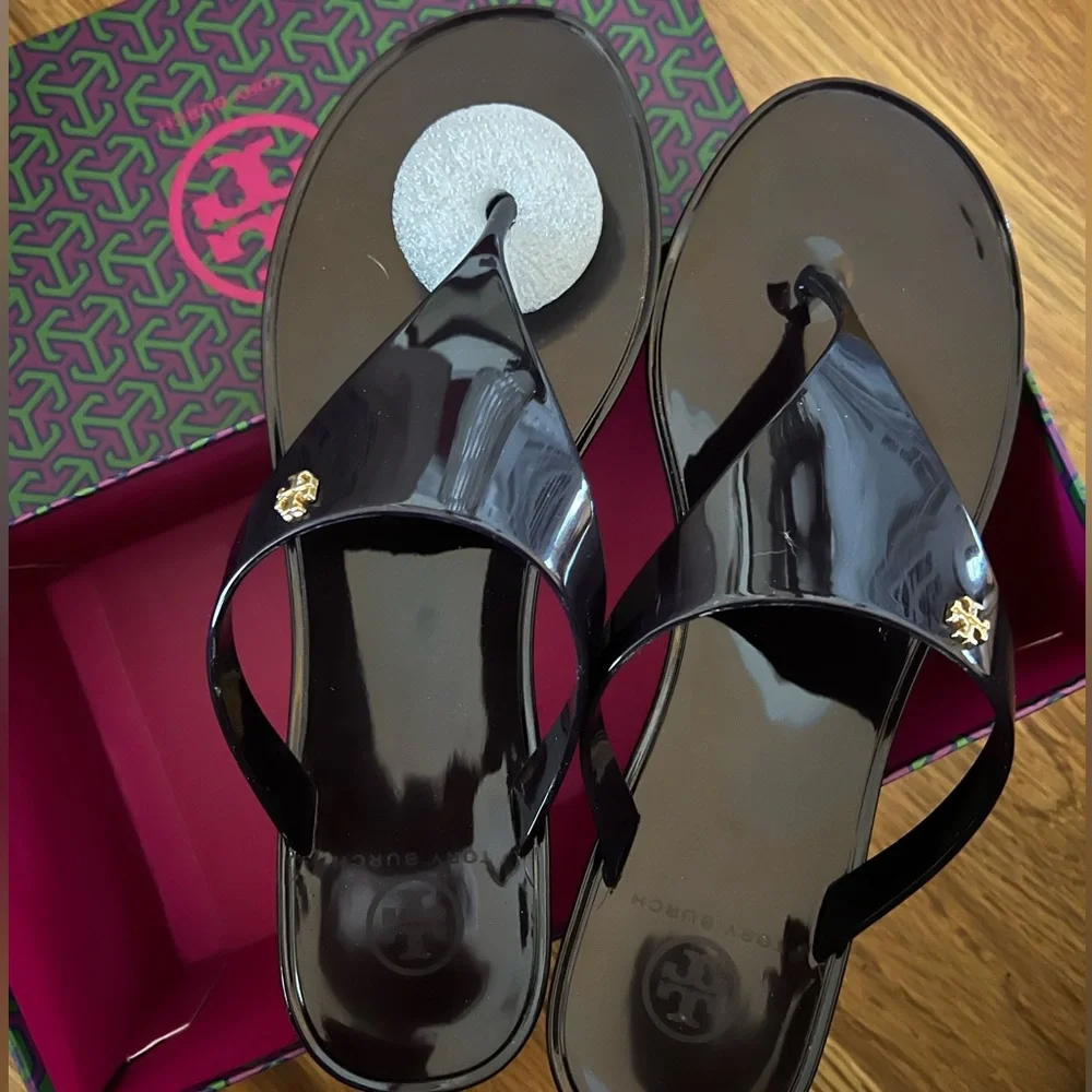 Tory Burch Miller Sandals in Eggplant - Picture 1 of 10